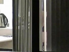 Voyeur Tapes The Neighbor Girl Fucking In The Kitchen