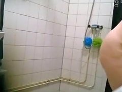 Voyeur husband tapes his fat wife in the shower